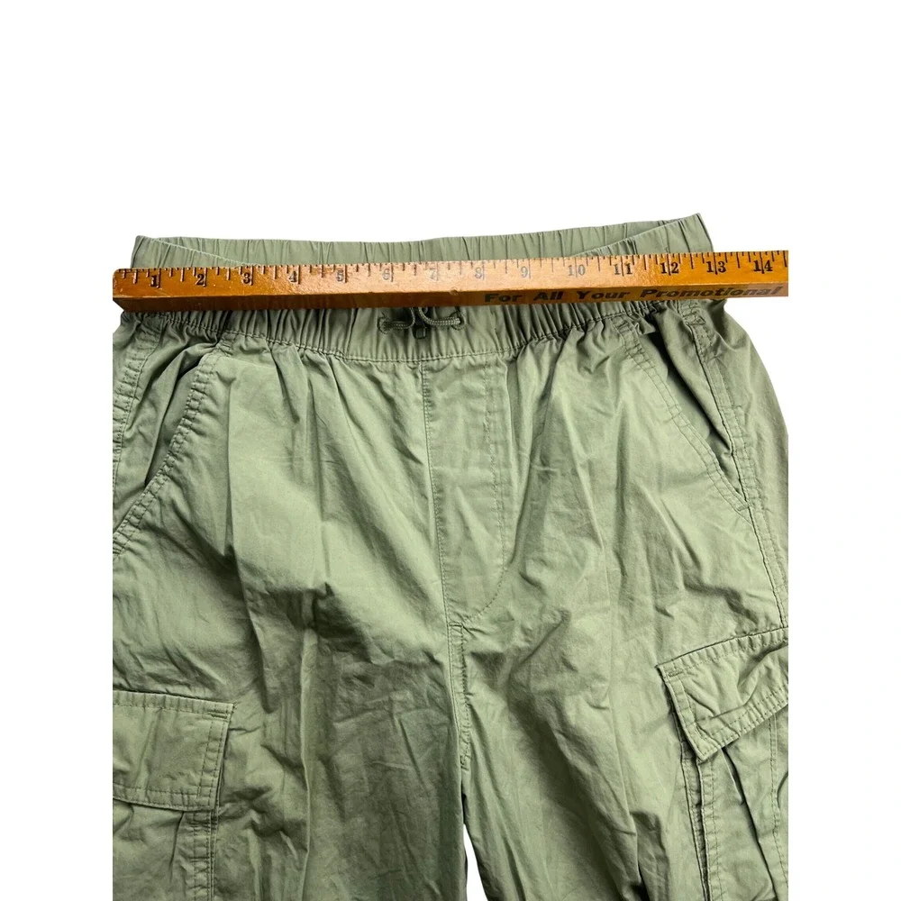 Gap Kids XL 12 Husky Sage Green Cargo Pants Elastic Waist Joggers Utility